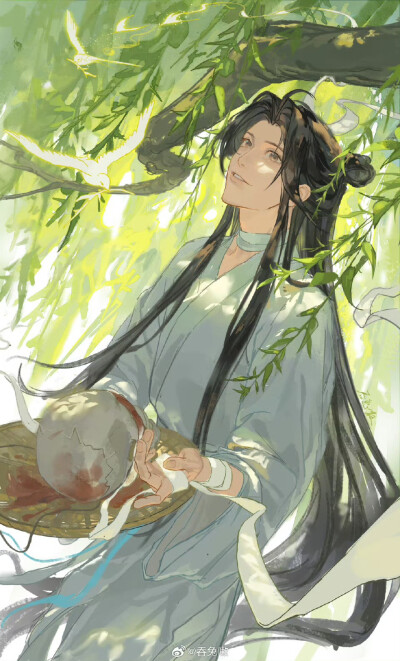 #天官赐福#天官赐福##谢怜#
“观我旧往，同我仰春”
画师：吞兔嗷