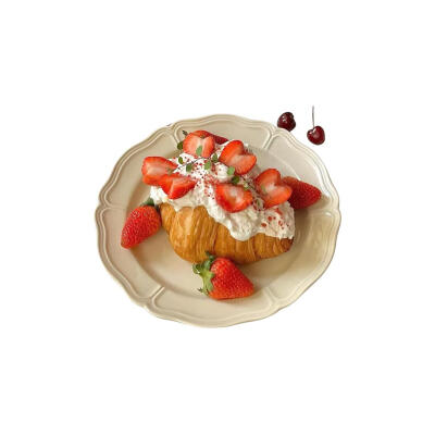 草莓甜品白底头像