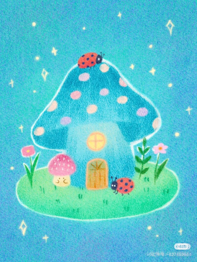 梦幻 彩铅 色粉插画