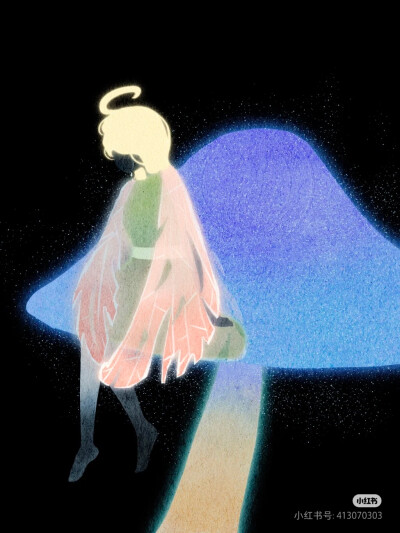 梦幻 彩铅 色粉插画