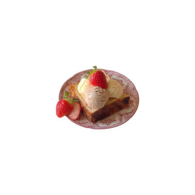 草莓甜品白底头像