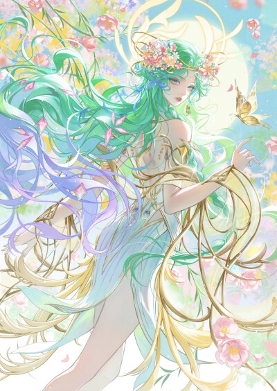 王者荣耀 貂蝉 馥梦繁花
画师：韫月风雩