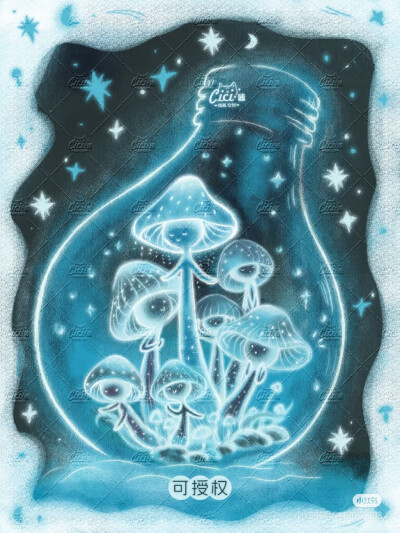 梦幻 彩铅 色粉插画