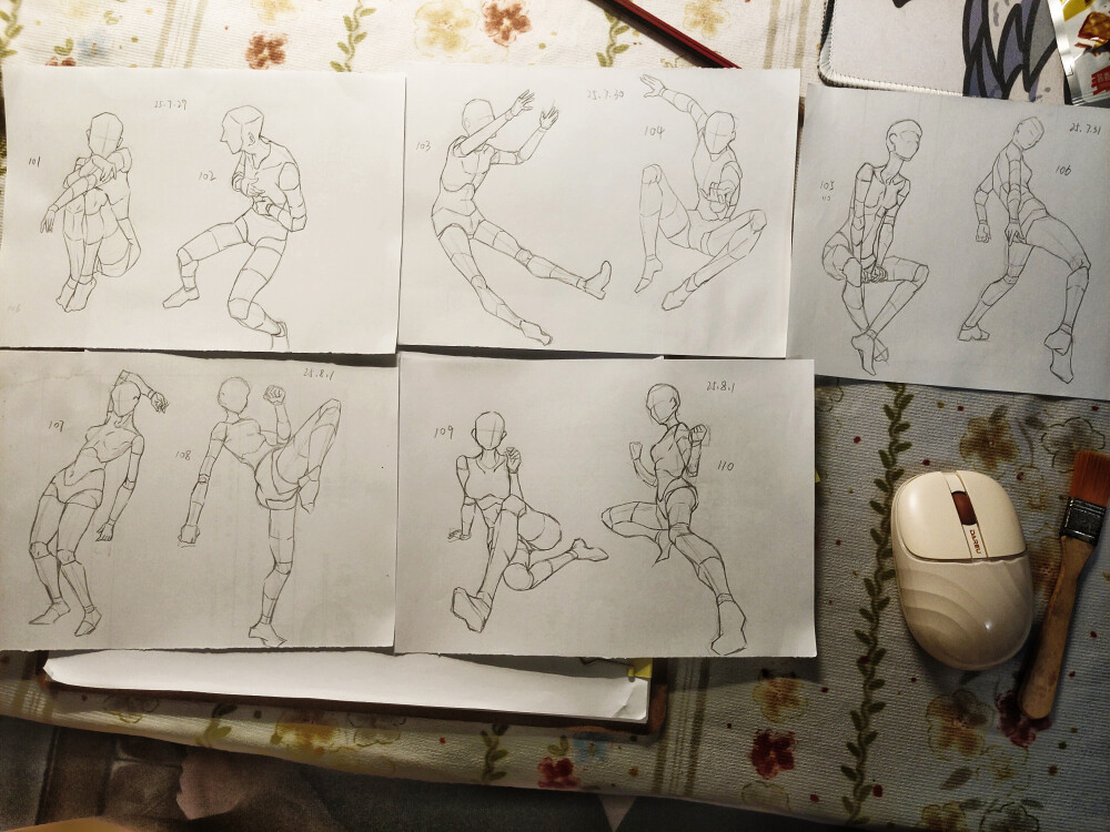 练习 图源xhs:速写超人寸寸