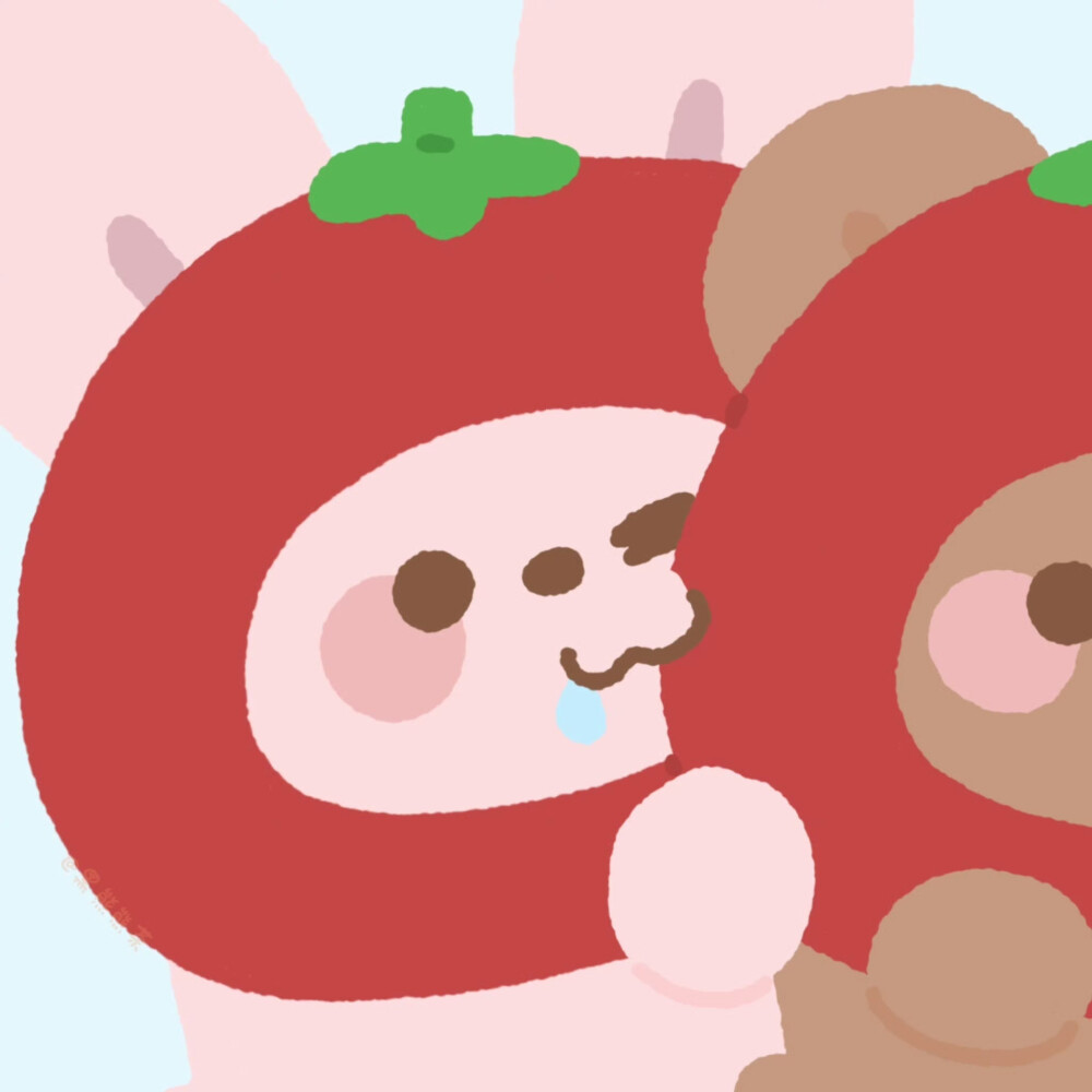 可爱双人头像
画师：黑熊熊茶
#插画情头#