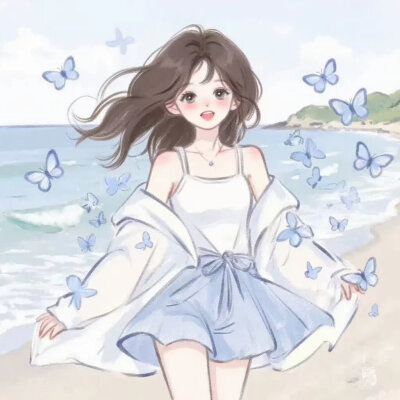 蓝色蝴蝶动漫女头