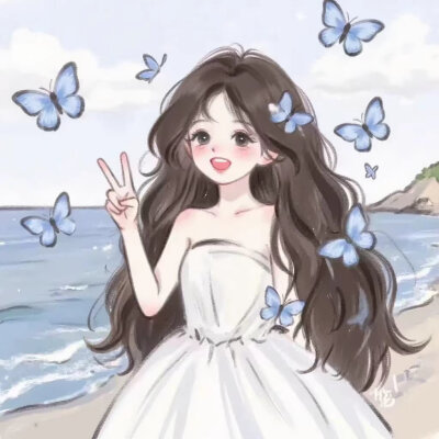 蓝色蝴蝶动漫女头