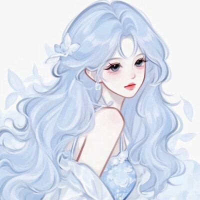 蓝色治愈感动漫头像