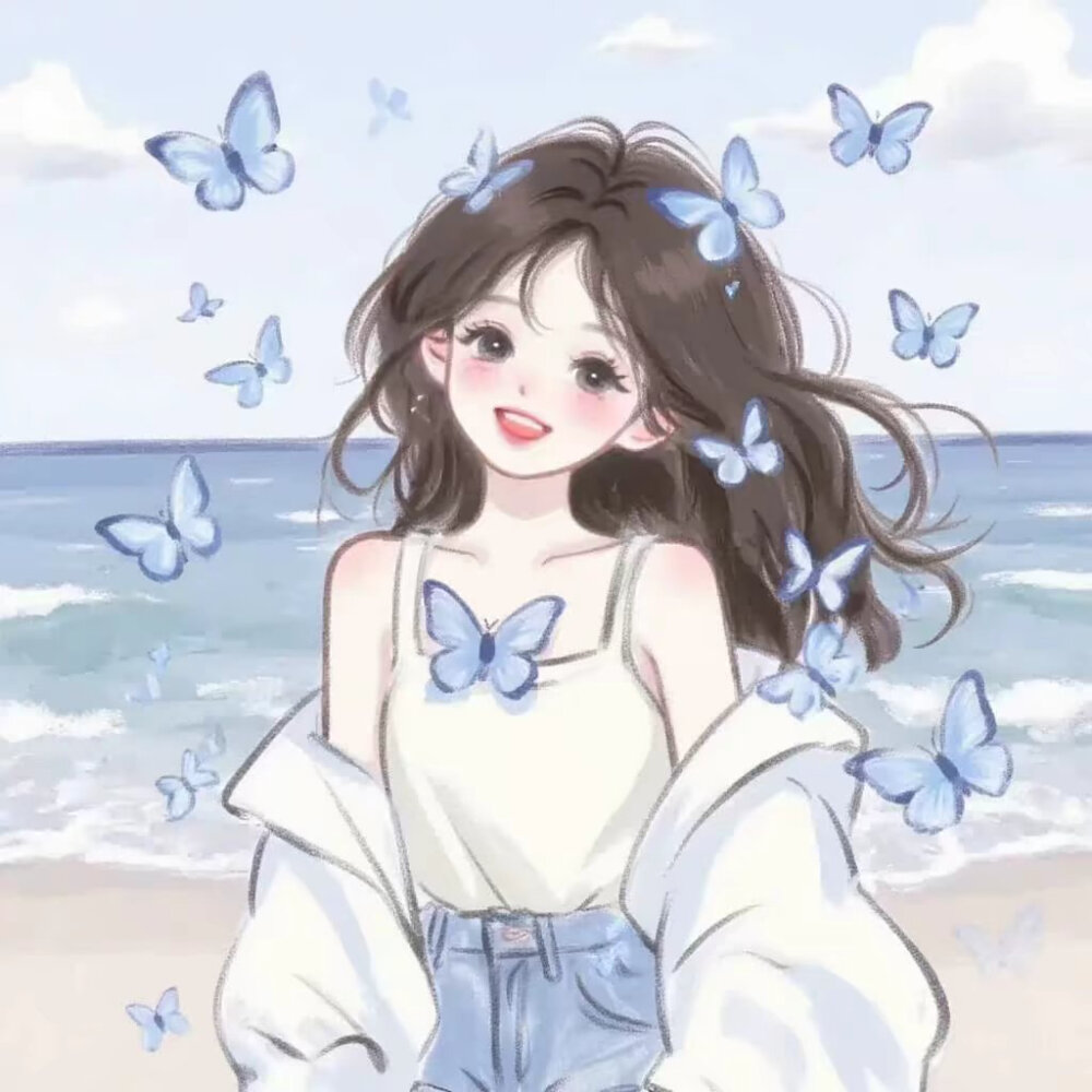 蓝色蝴蝶动漫女头