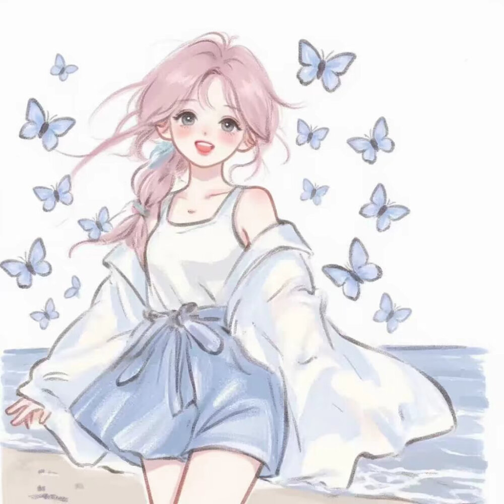 蓝色蝴蝶动漫女头