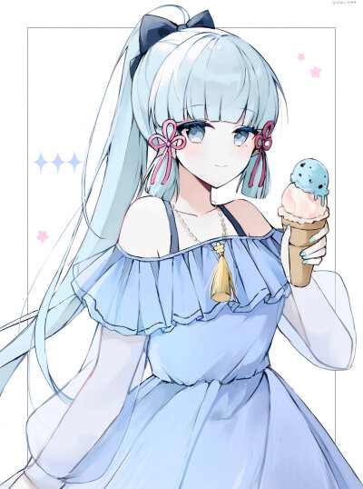 【神里绫华】
tei@长剑不斩情