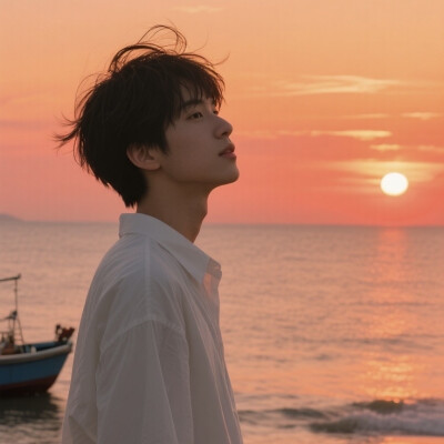 海水与礁石相互碰撞玫瑰迎着夏日盛放
