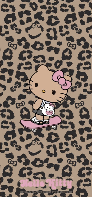 黑皮kitty 三丽鸥 手机壁纸 