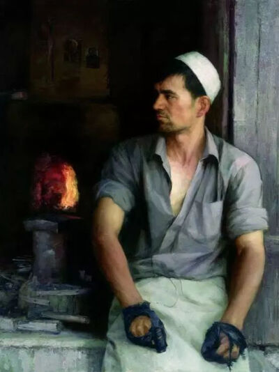《铁匠阿米尔》
张祖英  2006年  128×102cm  私人收藏
