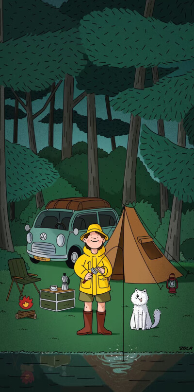 森系女孩可爱图片