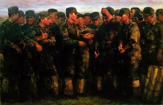 《士兵们》
秦文清  1997年  麻布油彩  137x210cm
