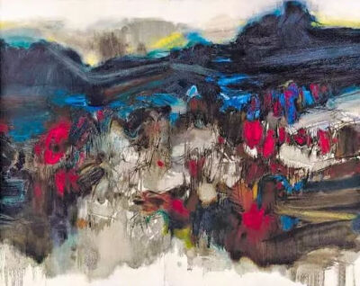 062《无题》
朱德群  1995年  布面油画  195×130cm  私人收藏
