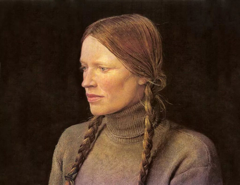 《海尔格肖像》
1971年
蛋彩画
70 x40cm
