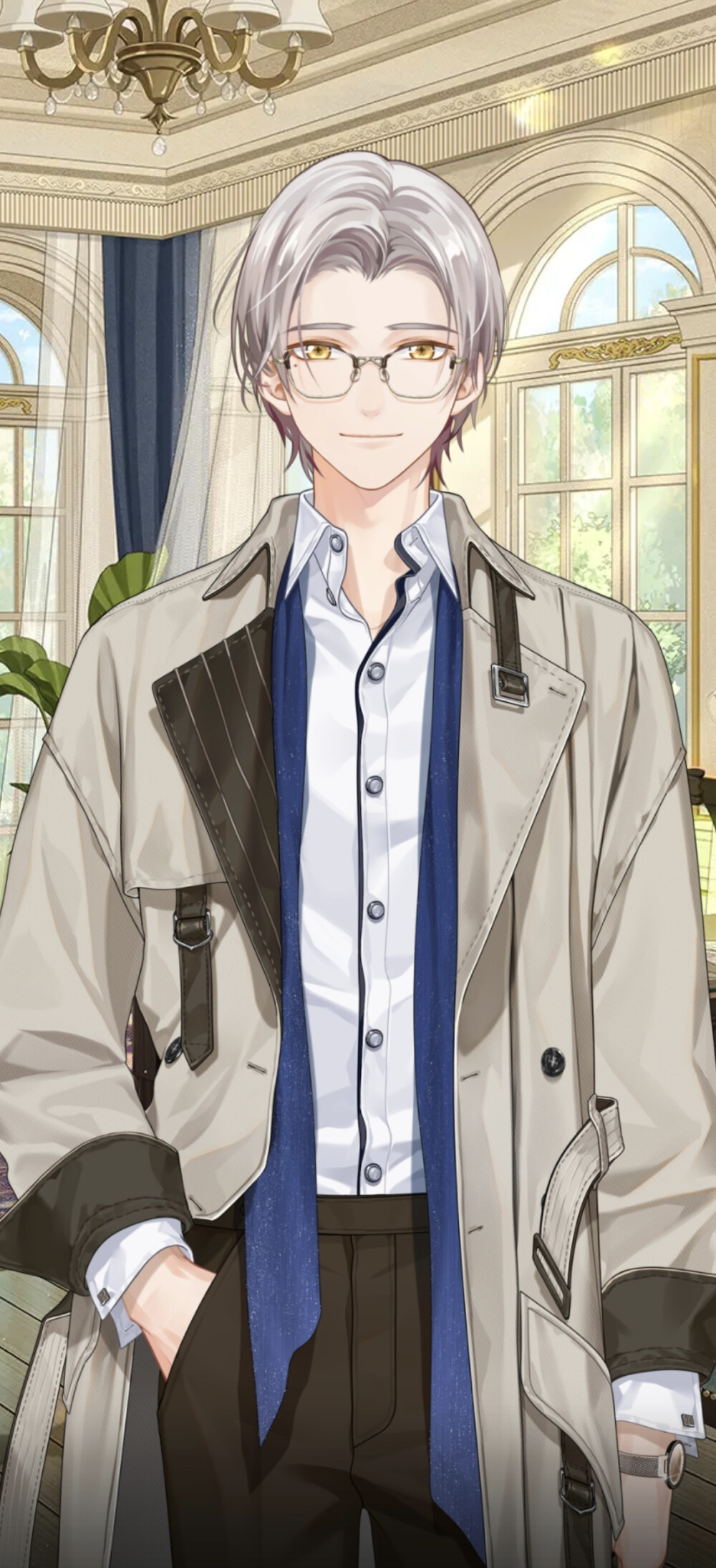 《未定事件簿》莫弈
图源《未定事件簿》：「你是我心动的唯一真相」五周年周年庆活动——剧情截图