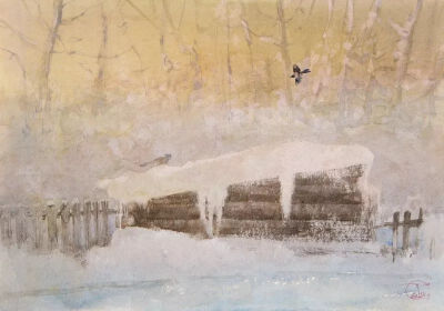 《喜虫》
2012年
35 x 50cm

