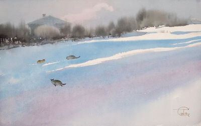 《三月》
2012年
35 x 56cm
