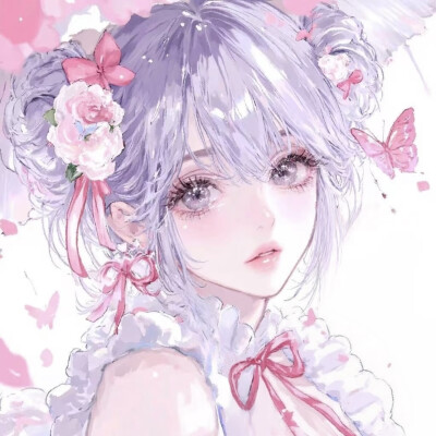 AI少女插画 头像