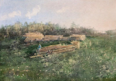 《伍兹和木材》
2012年
35 x 50cm
