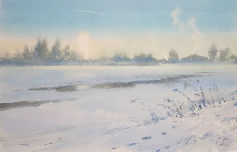 《冰洞》
2012年36 x 56cm