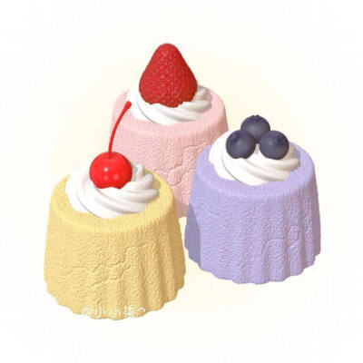 3D建模美食头像