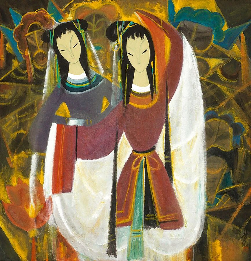 林风眠（1900年11月22日-1991年8月12日），家名绍琼，字凤鸣，后改风眠，出生于广东梅州，中国近现代著名画家、艺术教育家、国立艺术学院（现更名为中国美术学院）首任院长。
他自幼喜爱绘画，是“中西融合”这一艺术理念的倡导者、代表人物，擅长描绘仕女人物、京剧人物、渔村风情，代表作品有《春晴》《江畔》《仕女》等。