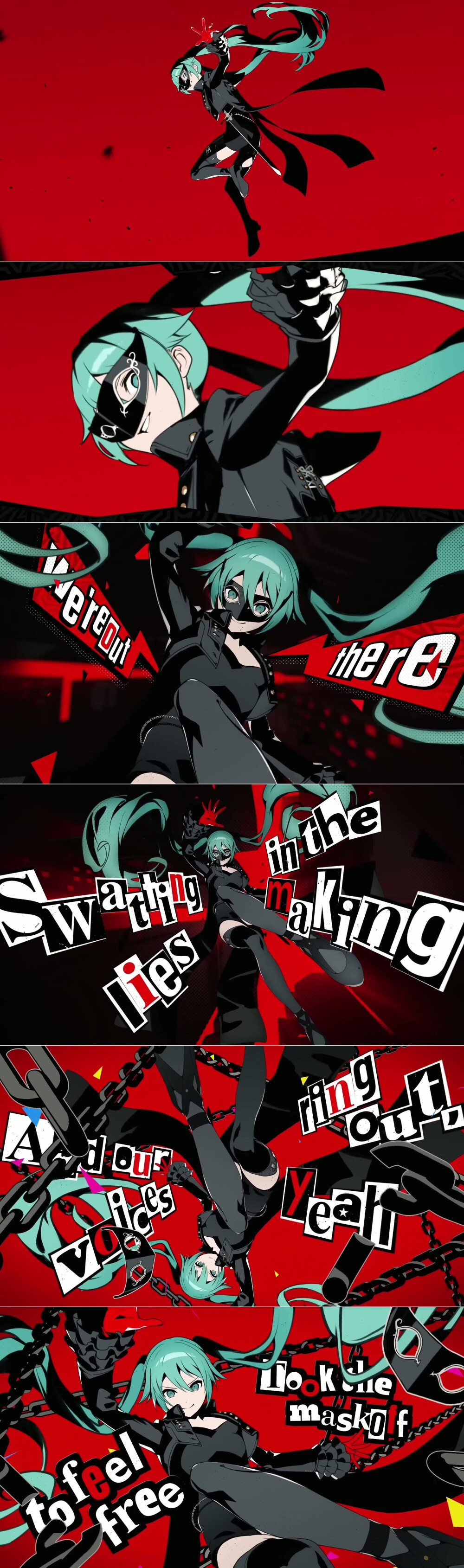 『Project Sekai』×『女神异闻录5 皇家版』
初音未来 × 镜音铃 × 镜音连「Life Will Change」MV截图等
画：BTMR ▶