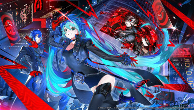『Project Sekai』×『女神异闻录5 皇家版』
初音未来 × 镜音铃 × 镜音连「Life Will Change」MV截图等
画：BTMR ▶