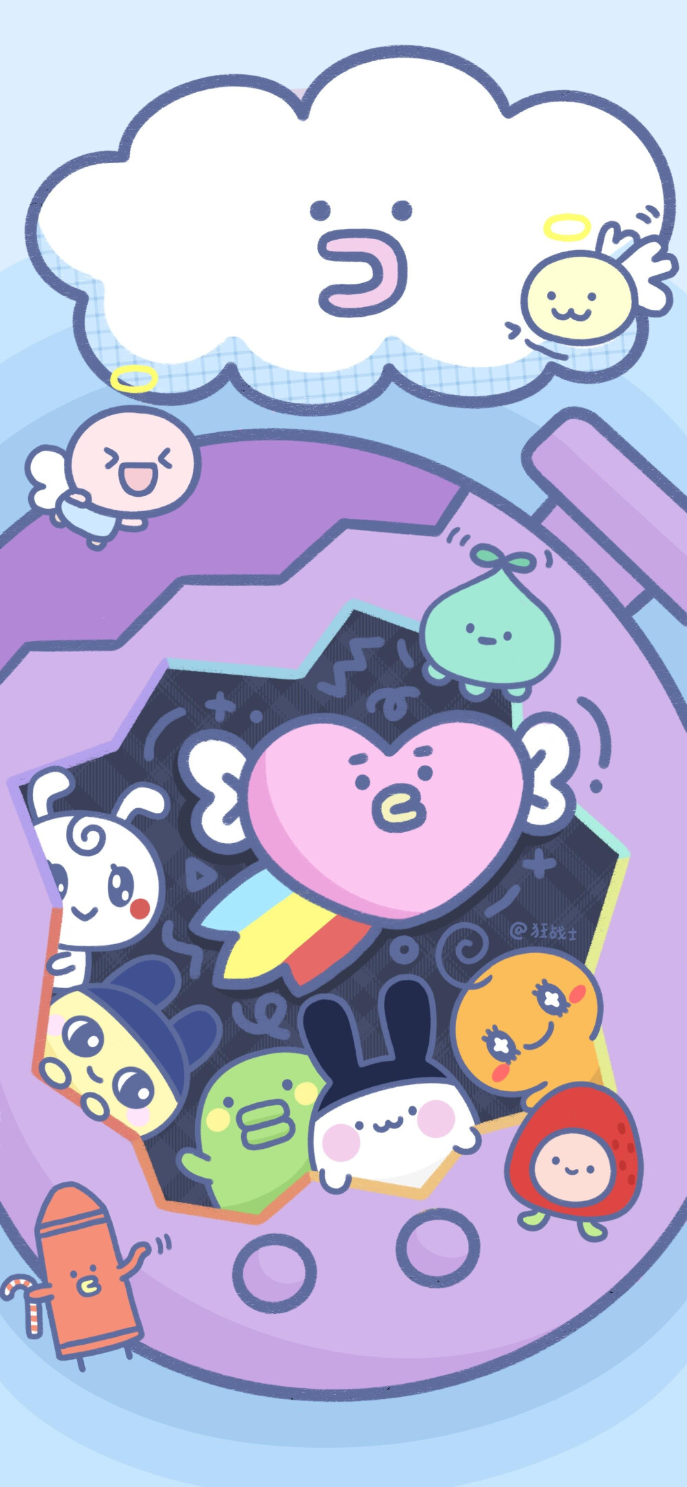 拓麻歌子可爱手机壁纸套组
画师小红薯：霸州真香狂战士