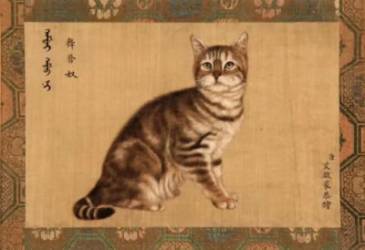 舞苍奴清代 艾启蒙 《狸奴影》册页