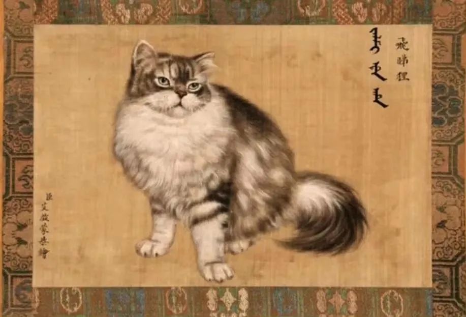 飞睇狸清代 艾启蒙 《狸奴影》册页