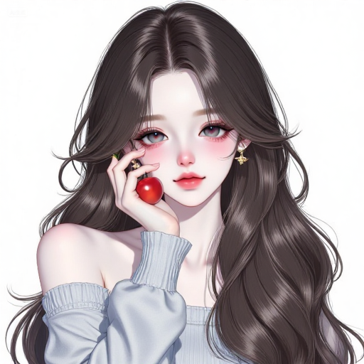 原创白色底动漫女头