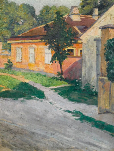 《Haus In Hütteldorf （House In Hütteldorf）》1907年，布面油画