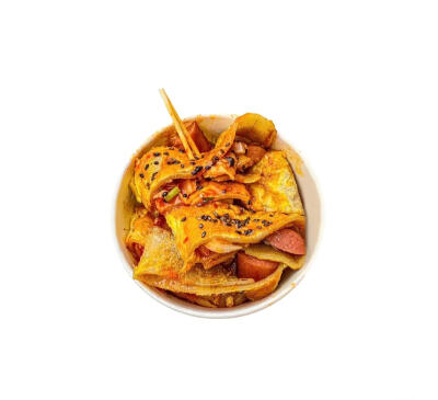 美食烤冷面白底头像