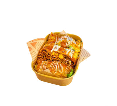 美食烤冷面白底头像