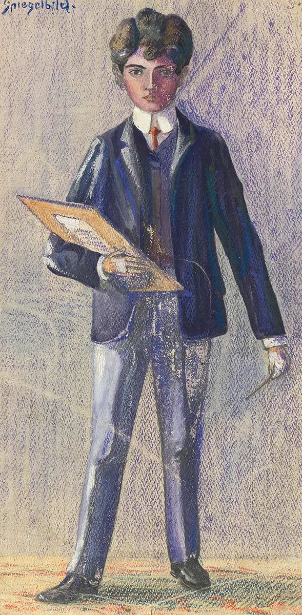 《Spiegelbild》（1906年，蜡笔画）