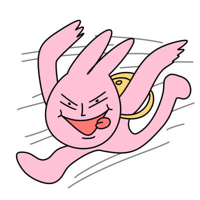 粉红兔子