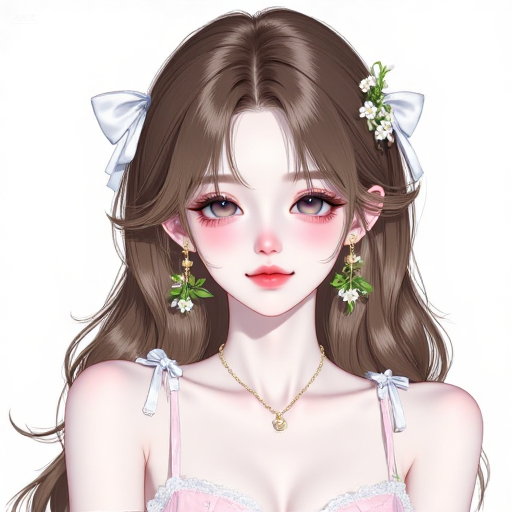 原创白色底动漫女头