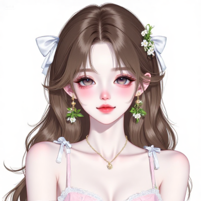 原创白色底动漫女头