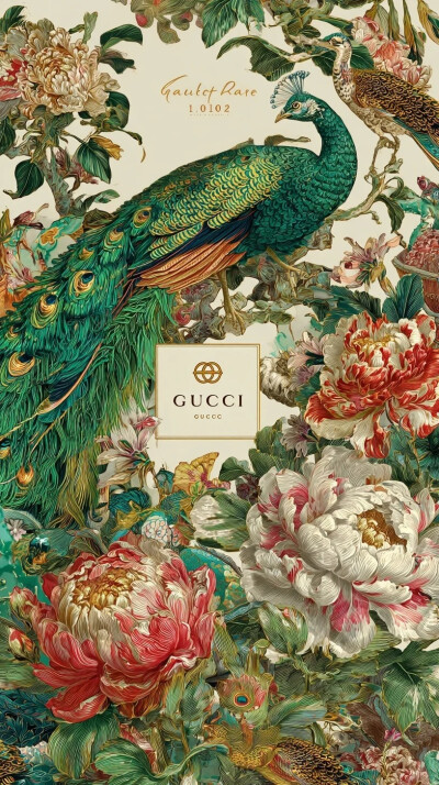 孔雀 牡丹 花鸟 中国传统图案纹样 一颗酸苹果的壁纸库