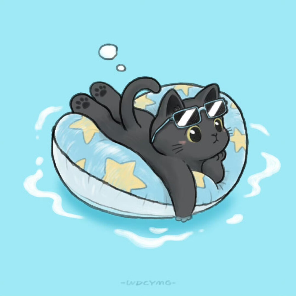 今天是舒舒服服玩水的猫咪头像