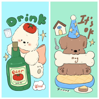 美式复古卡通涂鸦壁纸