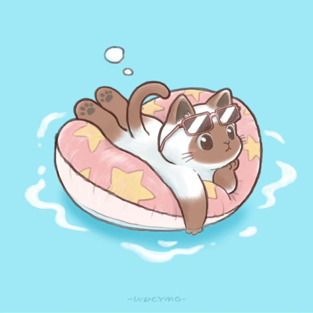 今天是舒舒服服玩水的猫咪头像