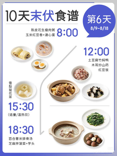 九天末伏食谱