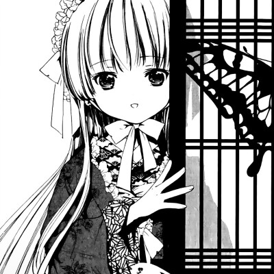 黑白漫画/女生头像