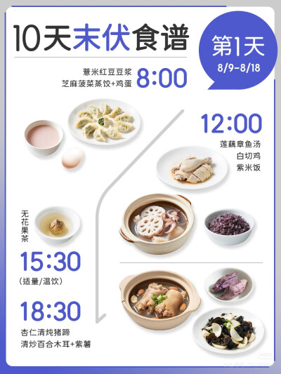 九天末伏食谱